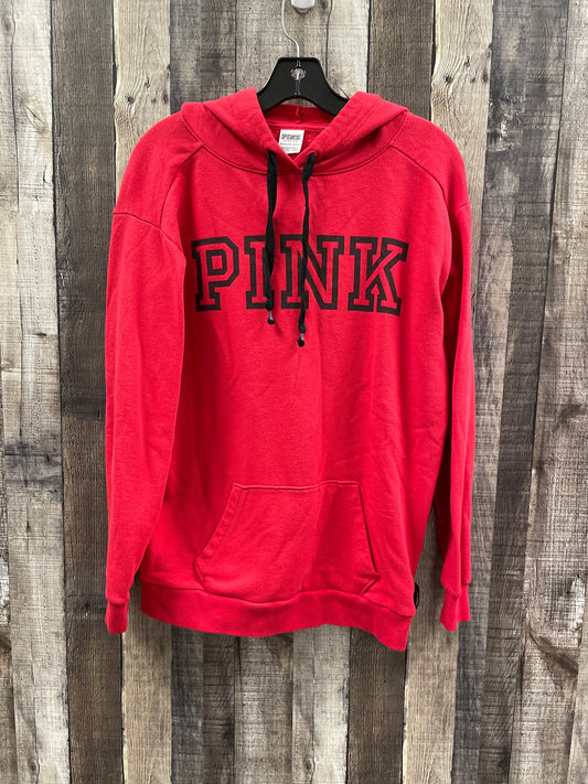 Sweatshirt Hoodie By Pink In Red, Size: Xs