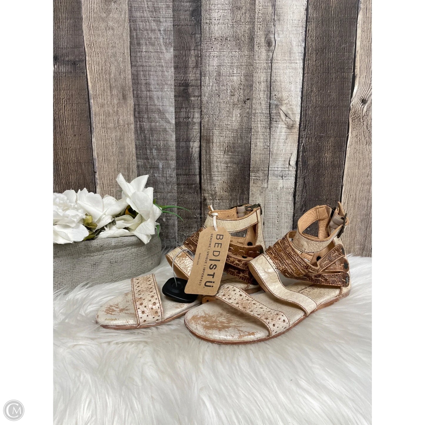 Sandals Flats By Bed Stu In Brown, Size: 8.5