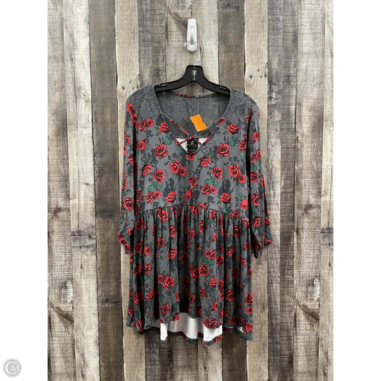 Top 3/4 Sleeve By Disney Store In Grey, Size: Xl