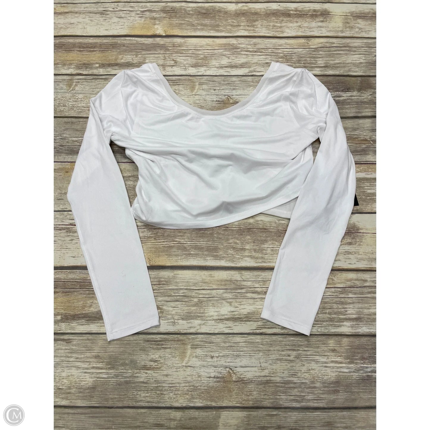 Athletic Top Long Sleeve Crewneck By Mpg In White, Size: L