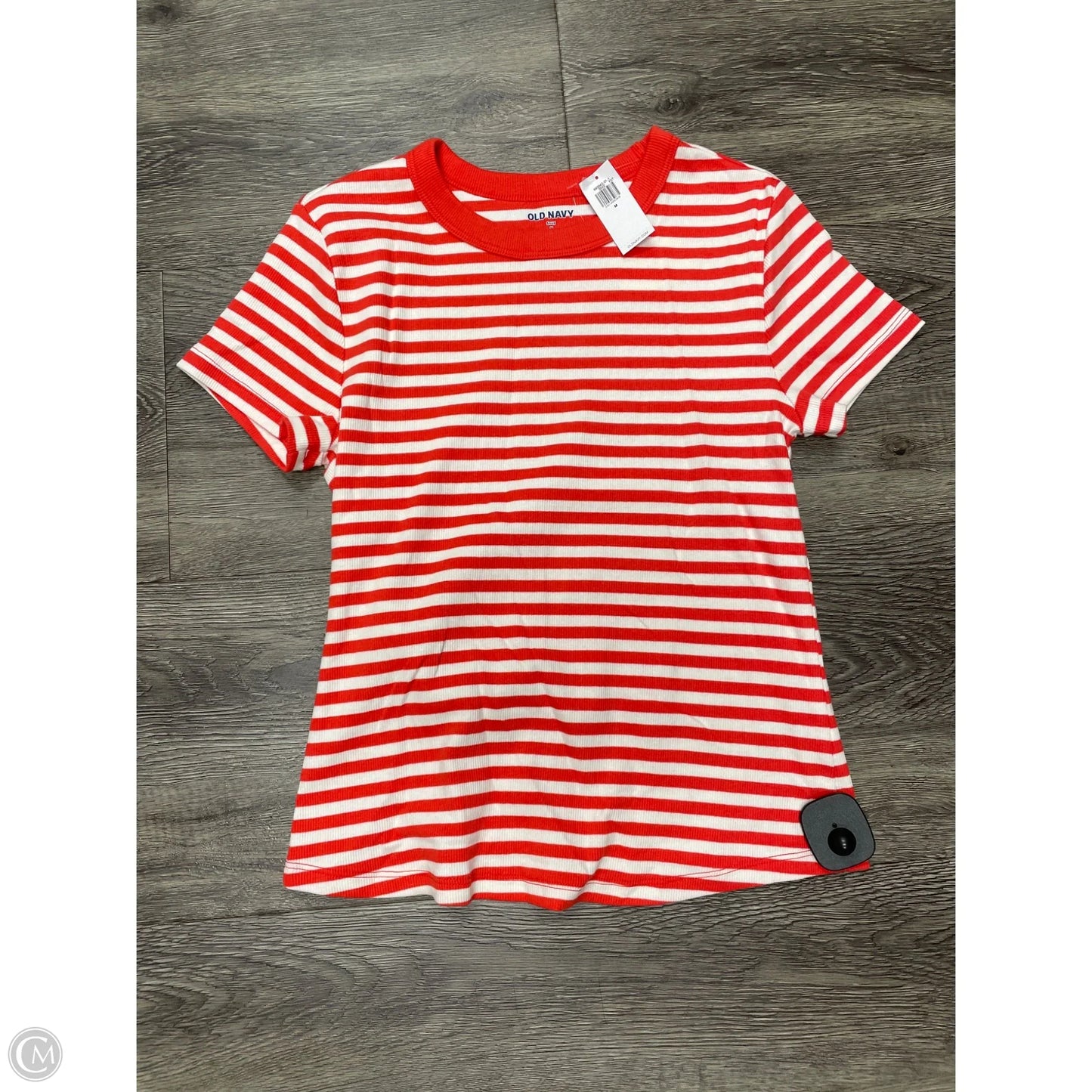 Top Short Sleeve By Old Navy In Striped Pattern, Size: M