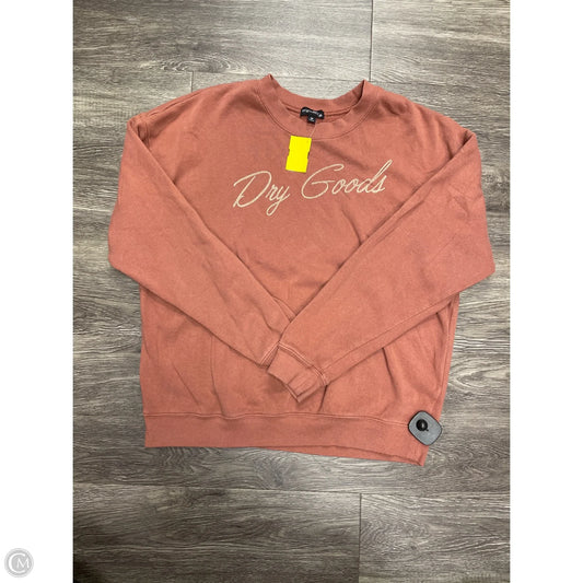 Sweatshirt Collar By Originality In Brown, Size: M