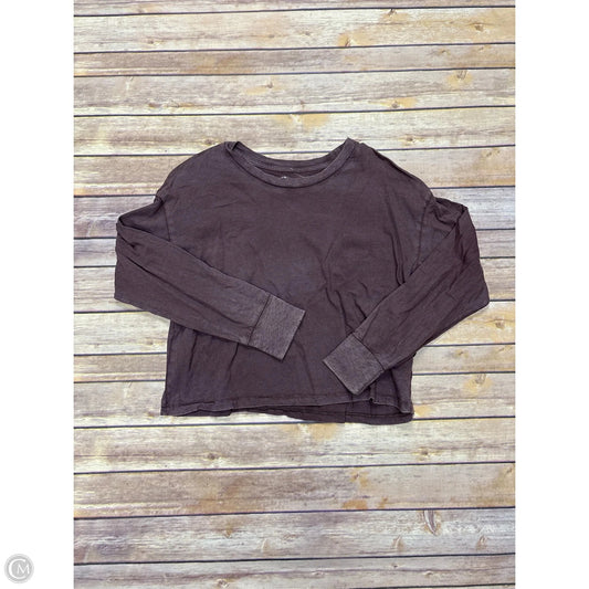 Top Long Sleeve By Aerie In Brown, Size: Xs