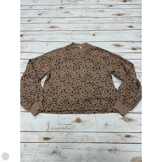 Sweatshirt Crewneck By Abercrombie And Fitch In Animal Print, Size: S