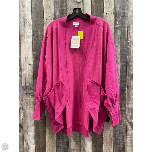 Sweater Cardigan By Lularoe In Pink, Size: L