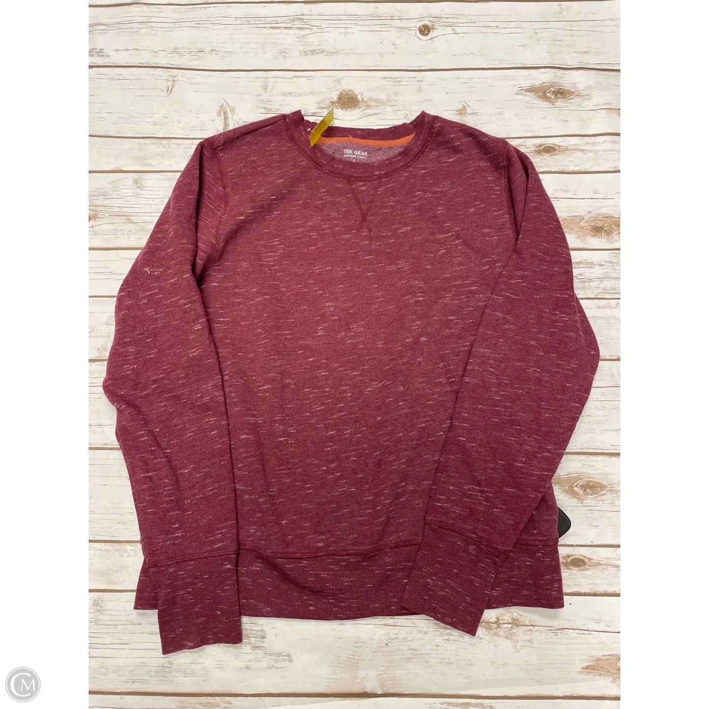 Sweatshirt Collar By Tek Gear In Red, Size: L