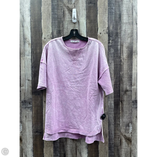 Top Short Sleeve By Cme In Purple, Size: L