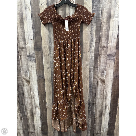 Dress Casual Maxi By Francesca's In Brown, Size: S