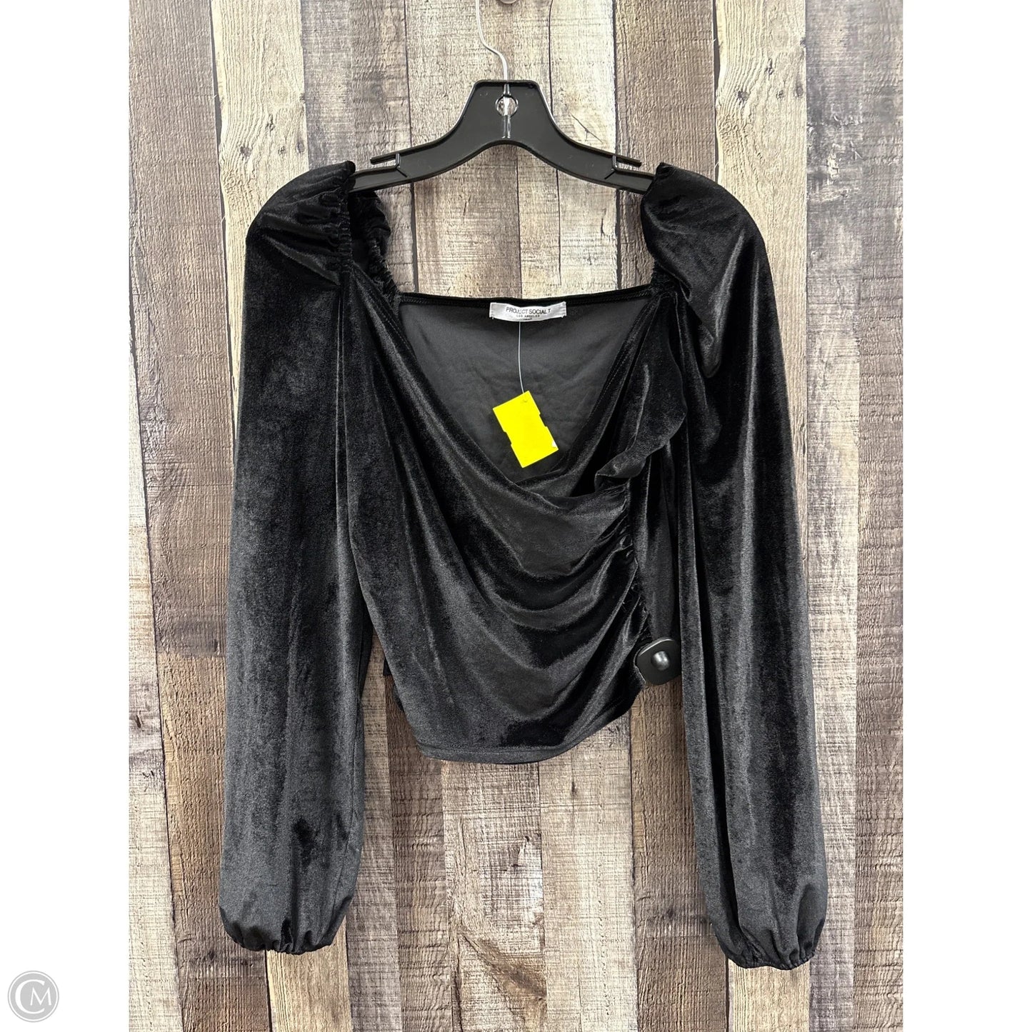 Top Long Sleeve By Project Social Tee In Black, Size: S