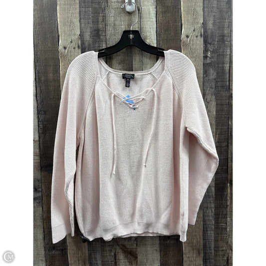 Sweater By Jones New York In Pink, Size: Xl