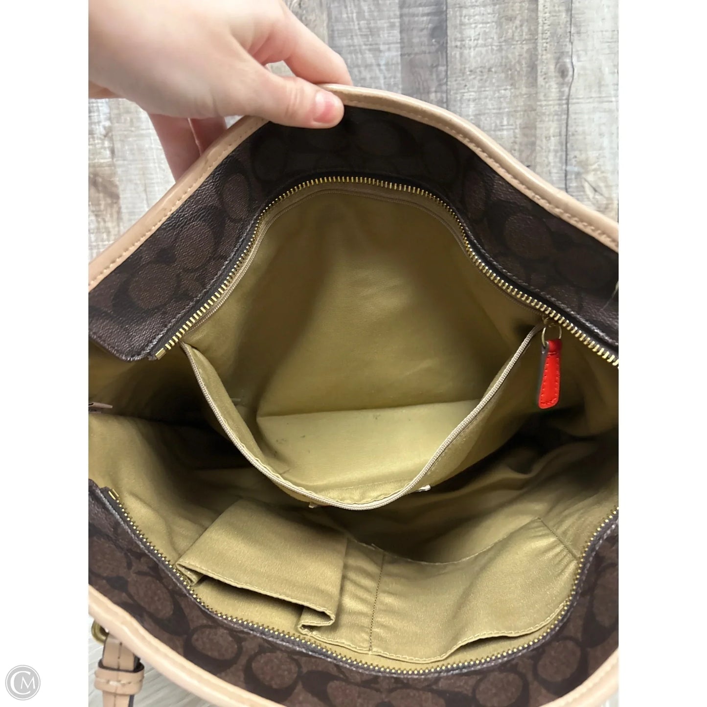 Handbag Designer By Coach, Size: Large