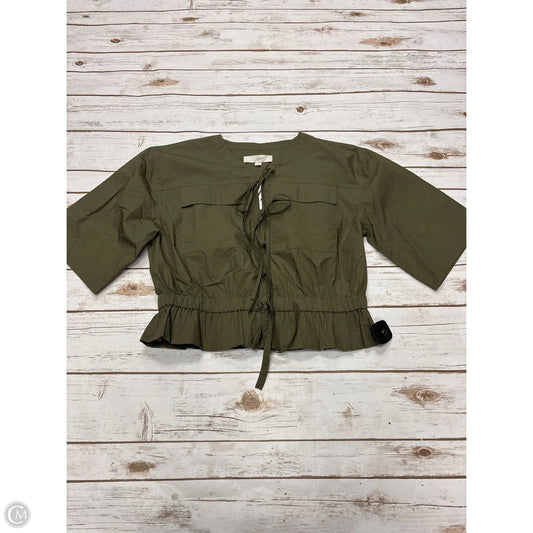 Top Short Sleeve By Loft In Green, Size: S