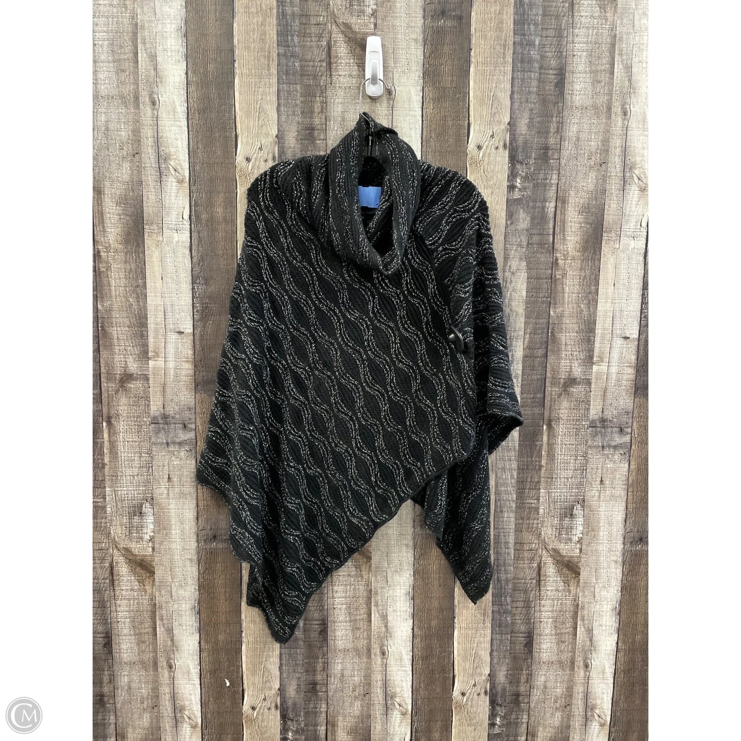 Poncho By Cejon In Black, Size: Osfm