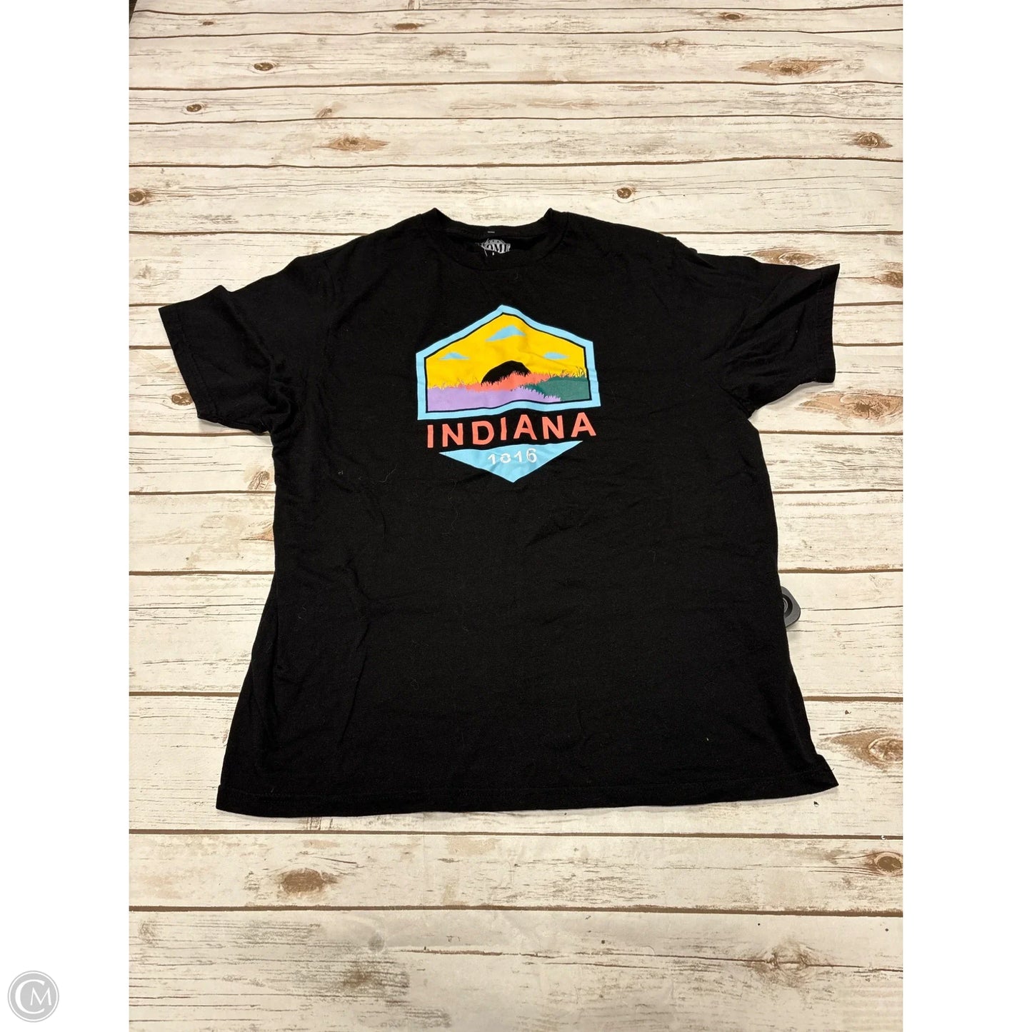 Top Short Sleeve By Home Free In Black, Size: L