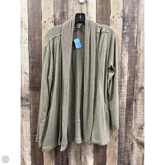 Sweater Cardigan By Eddie Bauer In Green, Size: L
