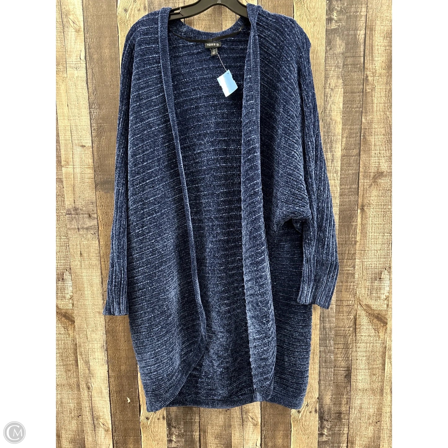 Sweater Cardigan By Torrid In Blue, Size: 2