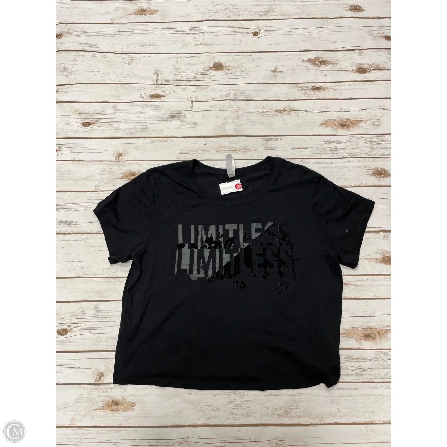 Athletic Top Short Sleeve By Athleta In Black, Size: Xl