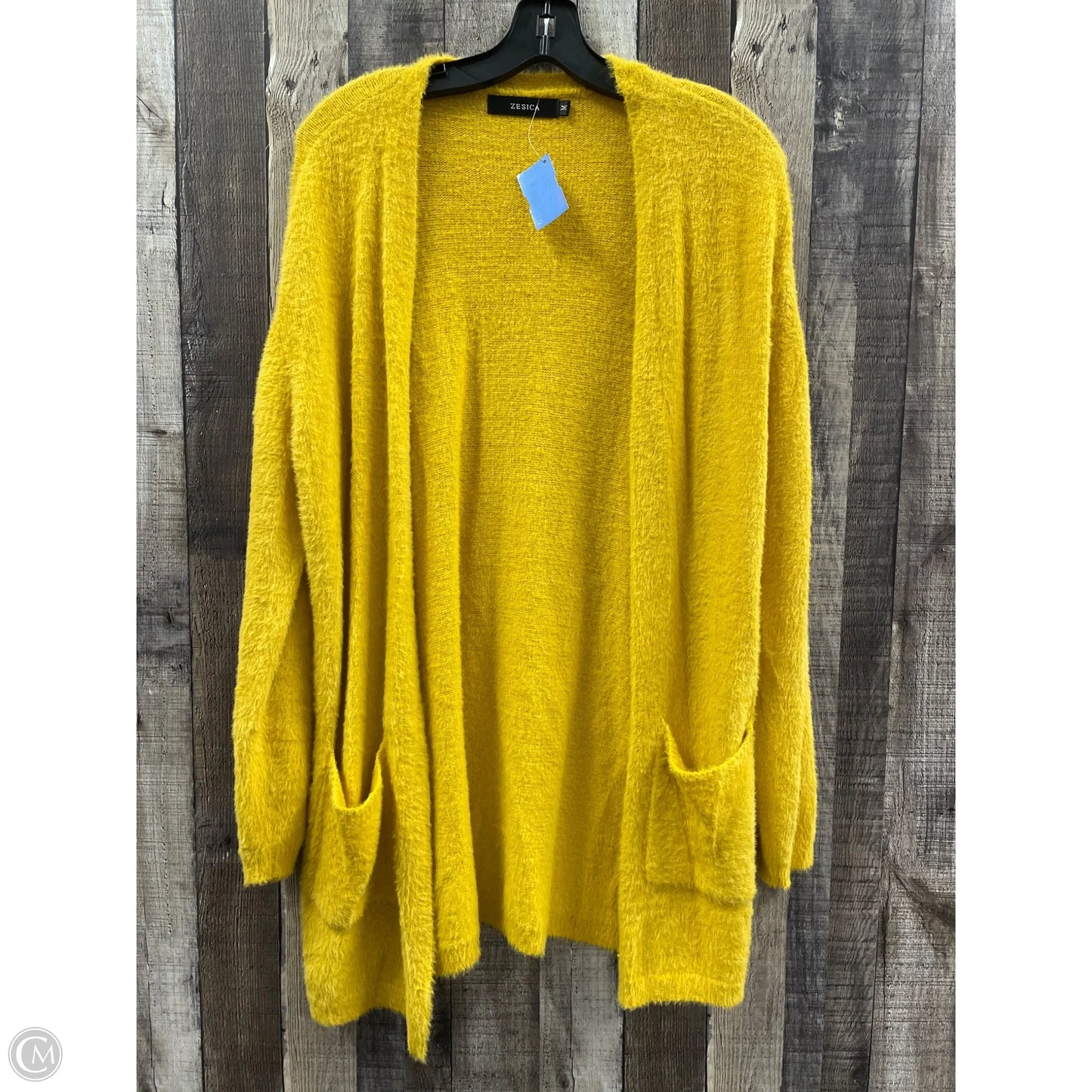 Sweater Cardigan By Zesica In Gold, Size: M