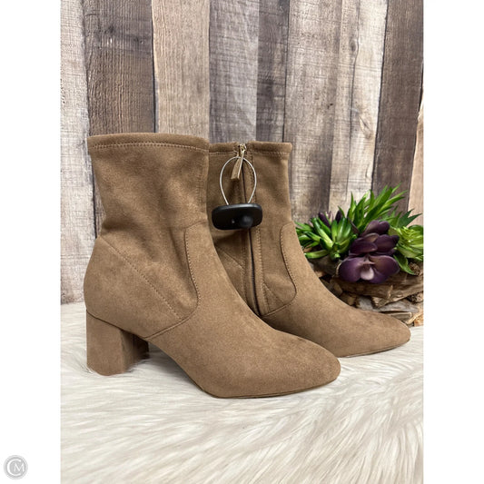 Boots Ankle Heels By Anne Klein In Brown, Size: 6