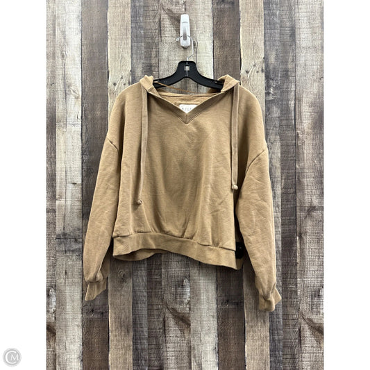 Sweatshirt Hoodie By Risen In Tan, Size: S