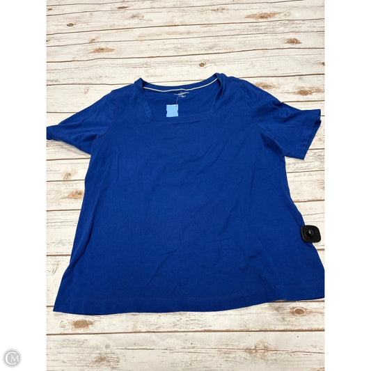 Top Short Sleeve By Croft And Barrow In Blue, Size: 2x