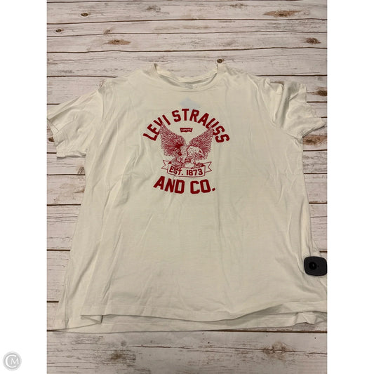 Top Short Sleeve By Levis In Red & White, Size: Xxl
