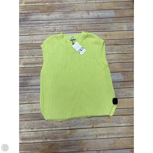 Sweater Short Sleeve By Zara In Green, Size: S