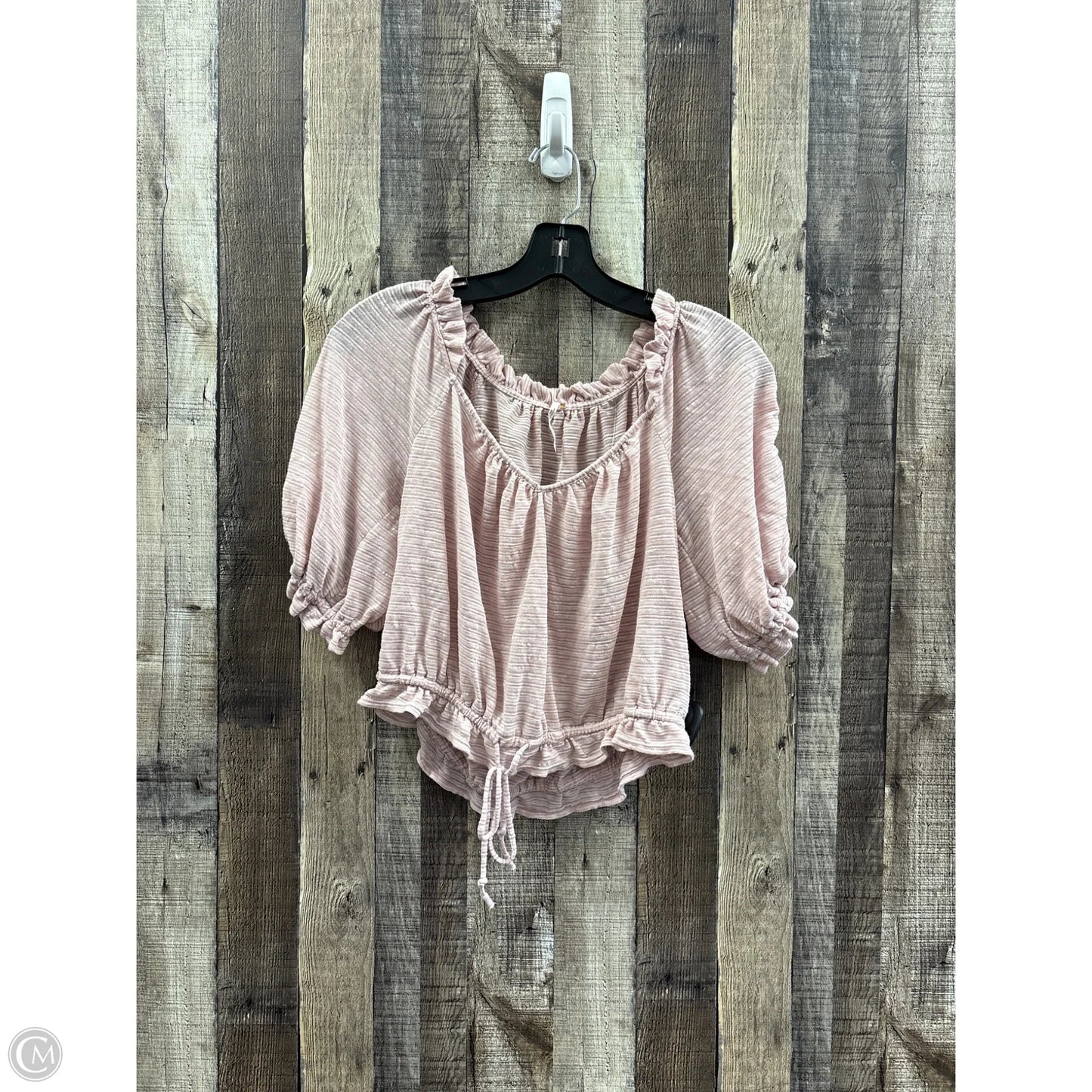 Top Short Sleeve By Free People In Pink, Size: M