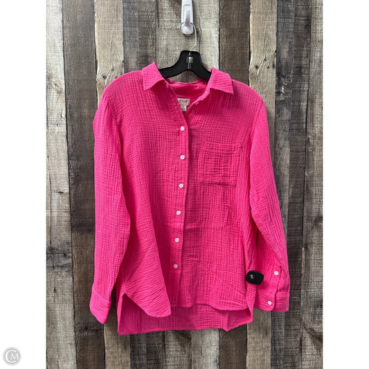 Top Long Sleeve By J. Crew In Pink, Size: S