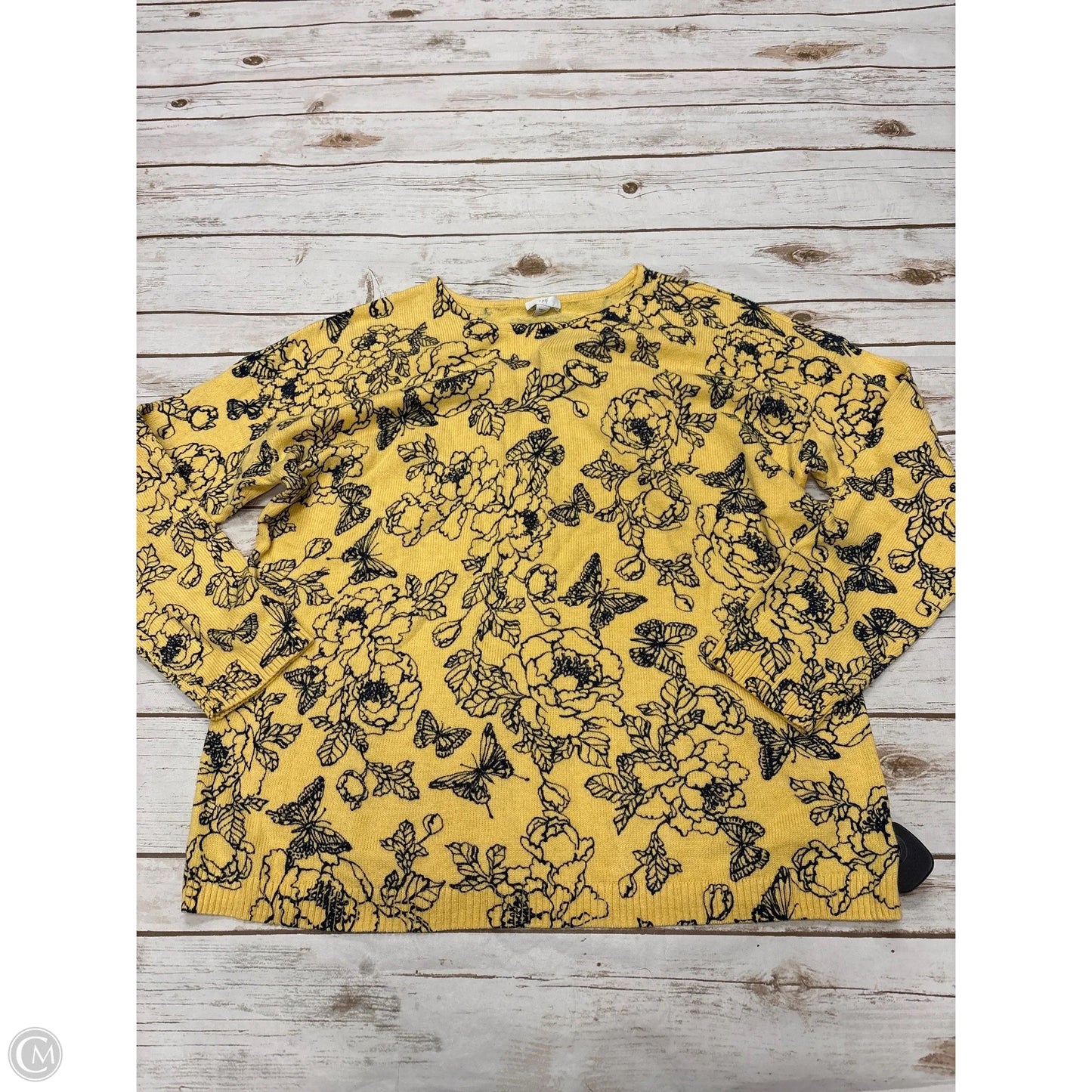 Sweater By J. Jill In Yellow, Size: L