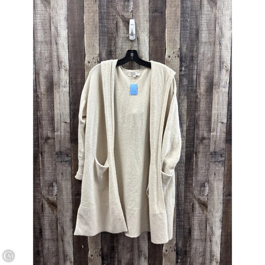 Sweater Cardigan By Loft In Tan, Size: S