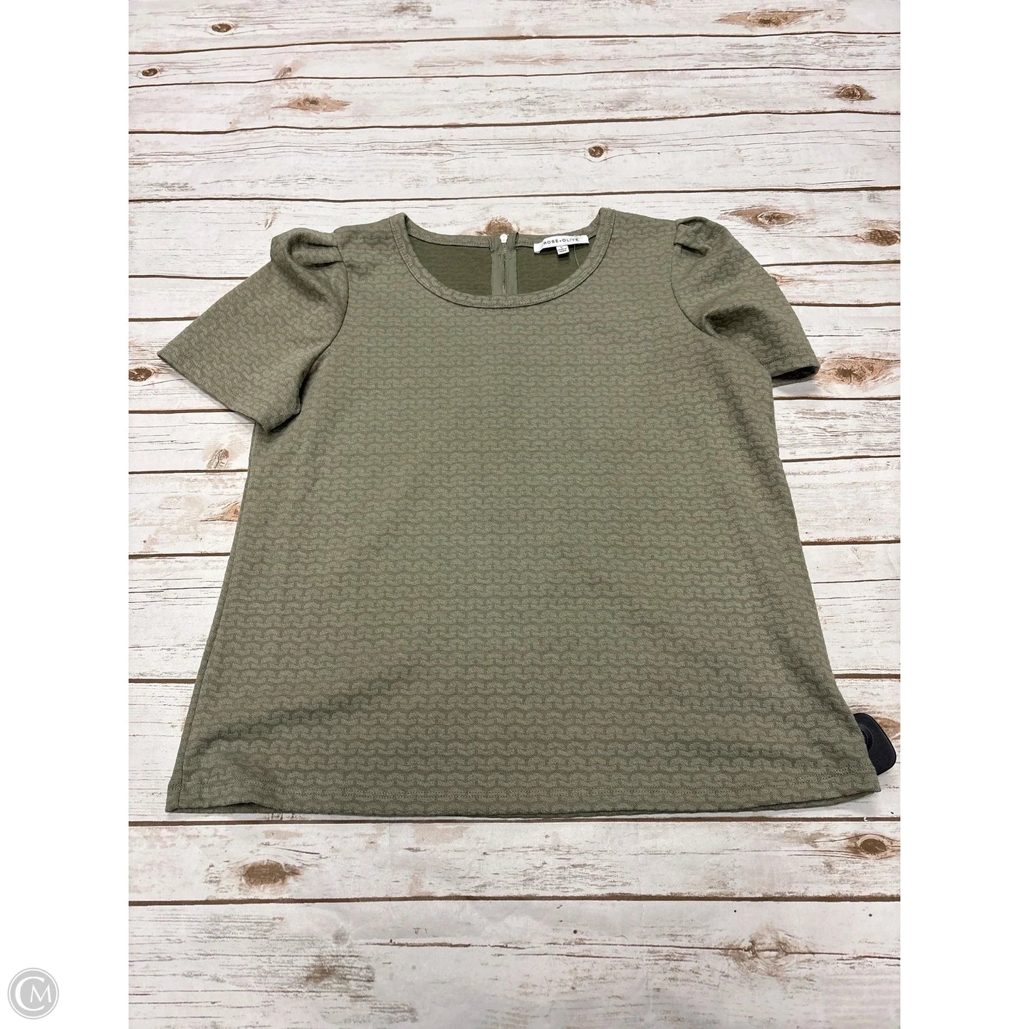 Top Short Sleeve By Rose And Olive In Green, Size: L
