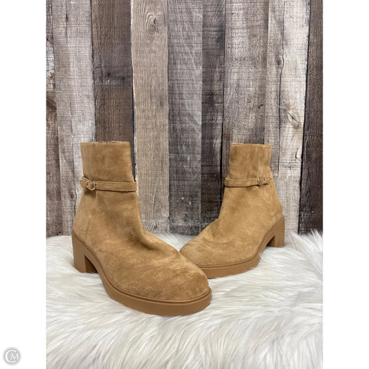 Boots Ankle Heels By Anne Klein In Tan, Size: 10