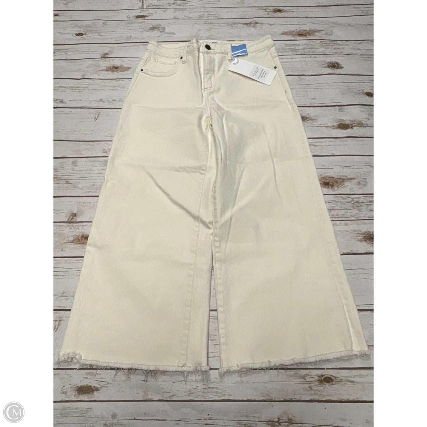 Jeans Wide Leg By Cme In Cream, Size: 10