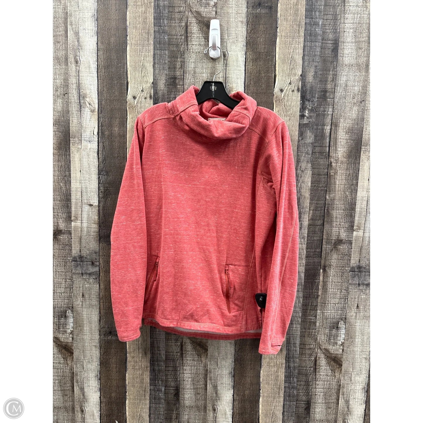 Athletic Top Long Sleeve Collar By Cme In Pink, Size: M