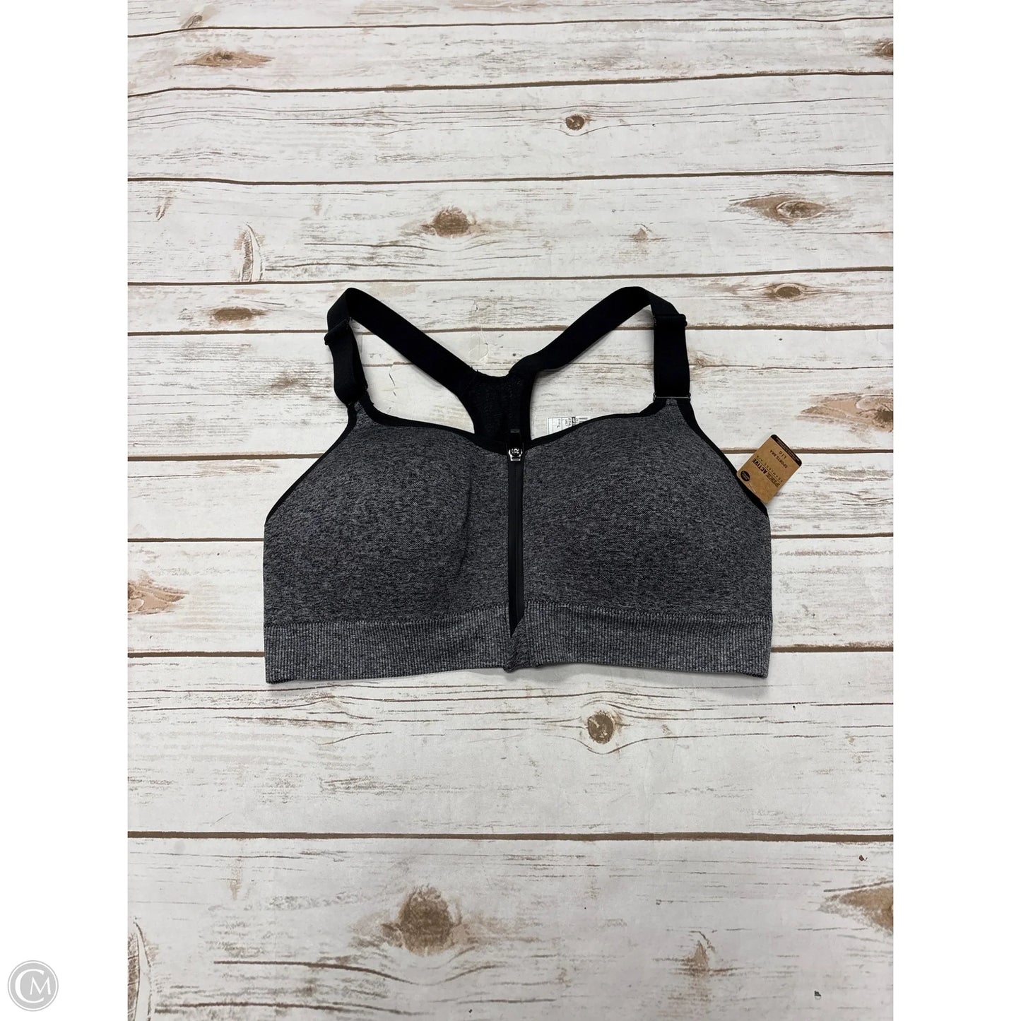 Athletic Bra By Pink In Grey, Size: L