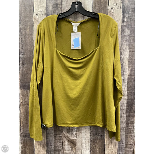 Top Long Sleeve By H&m In Green, Size: Xxl