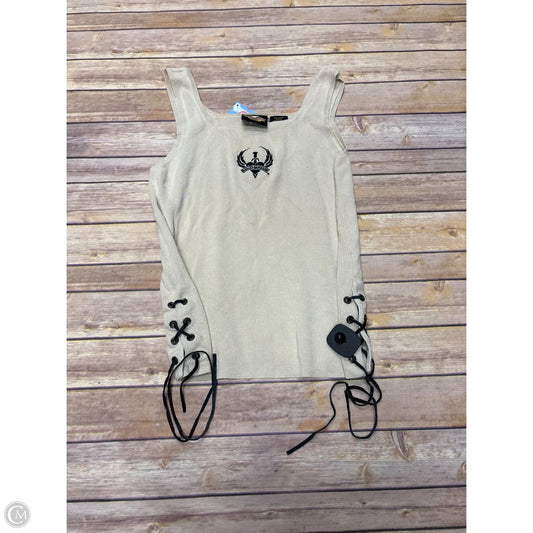 Top Sleeveless By Harley Davidson In Cream, Size: M