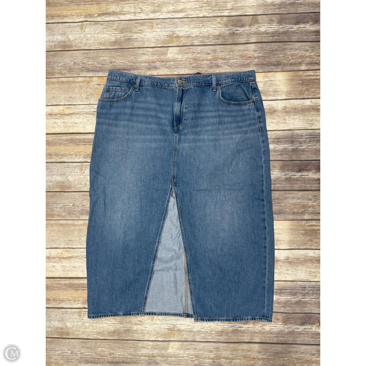 Skirt Maxi By Old Navy In Blue Denim, Size: 20