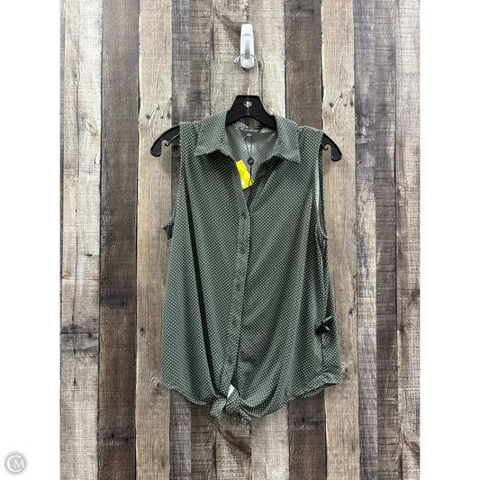 Top Sleeveless By Adrianna Papell In Polkadot Pattern, Size: M