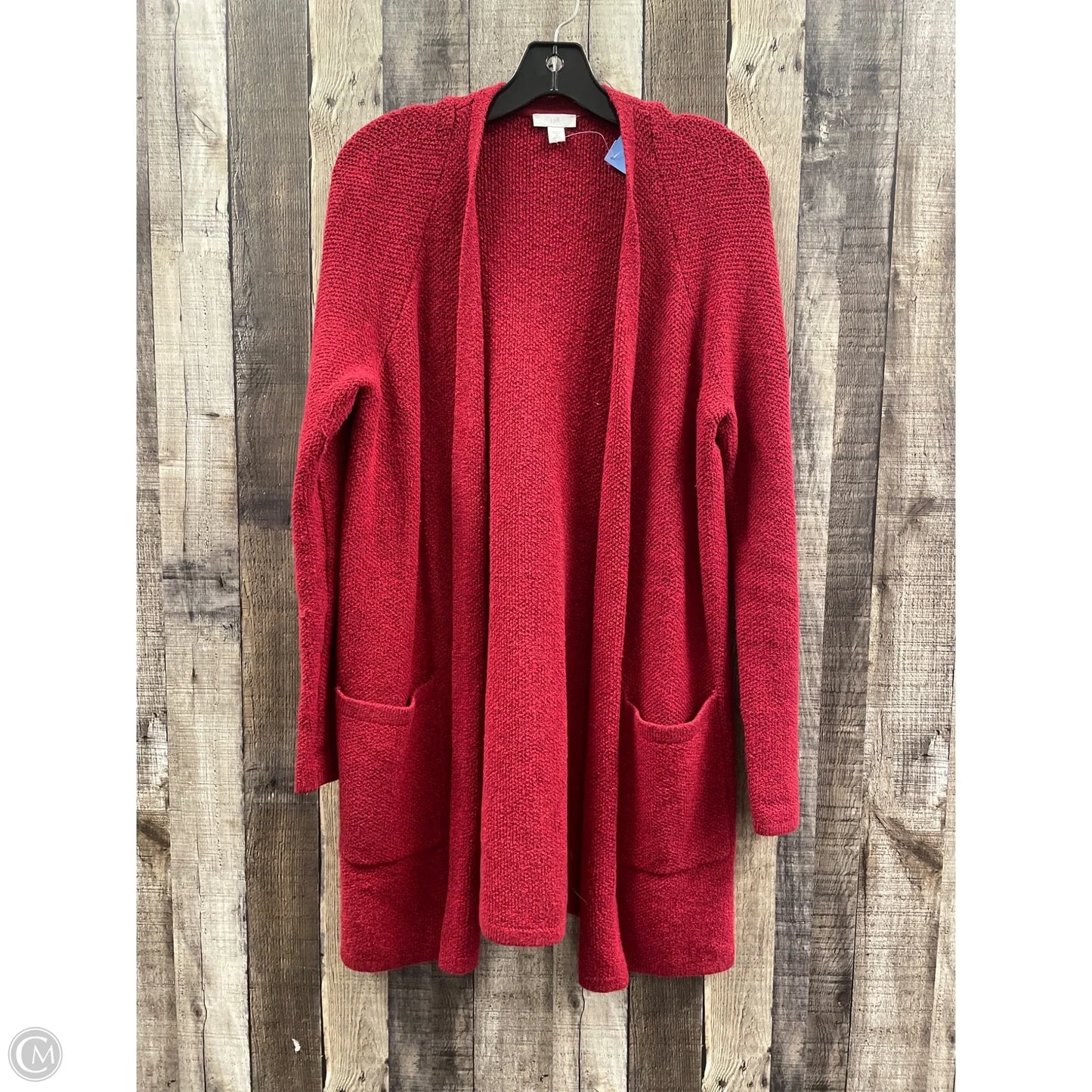 Sweater Cardigan By J. Jill In Red, Size: Sp