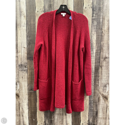 Sweater Cardigan By J. Jill In Red, Size: Sp