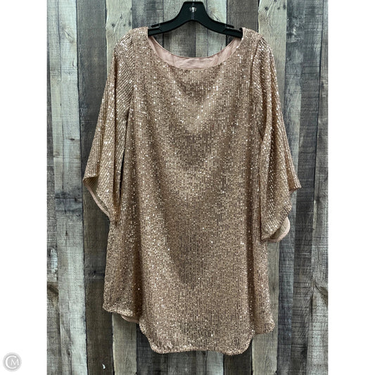 Dress Party Midi By Anthropologie In Rose Gold, Size: Mp