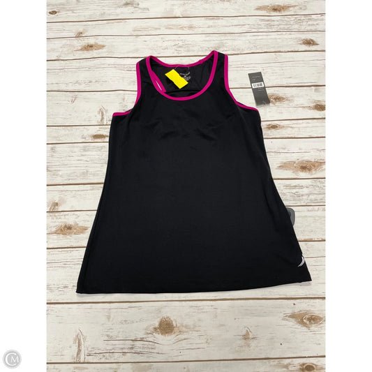 Athletic Tank Top By Exertek In Black & Pink, Size: L