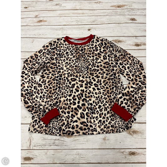 Top Long Sleeve By Cme In Animal Print, Size: L