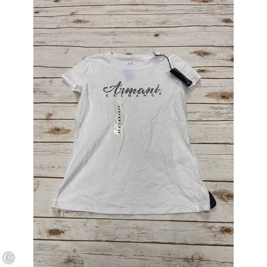Top Short Sleeve By Armani Exchange In White, Size: M