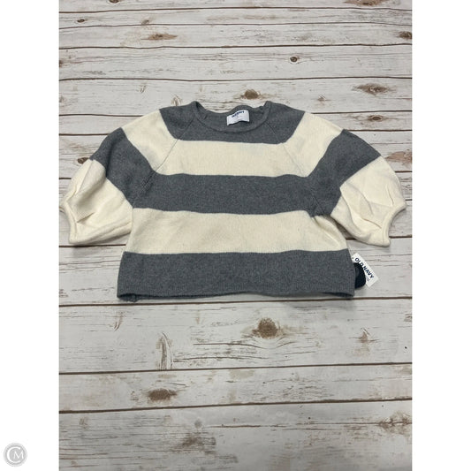 Sweater Short Sleeve By Old Navy In Cream & Grey, Size: S