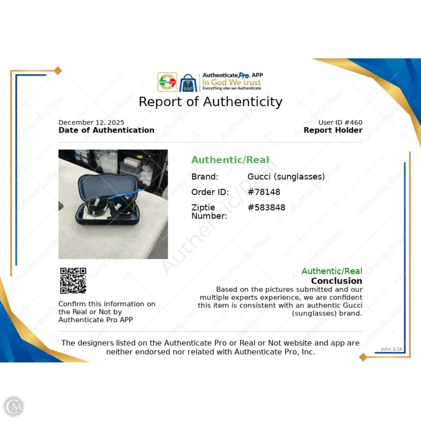 Sunglasses Luxury Designer By Gucci