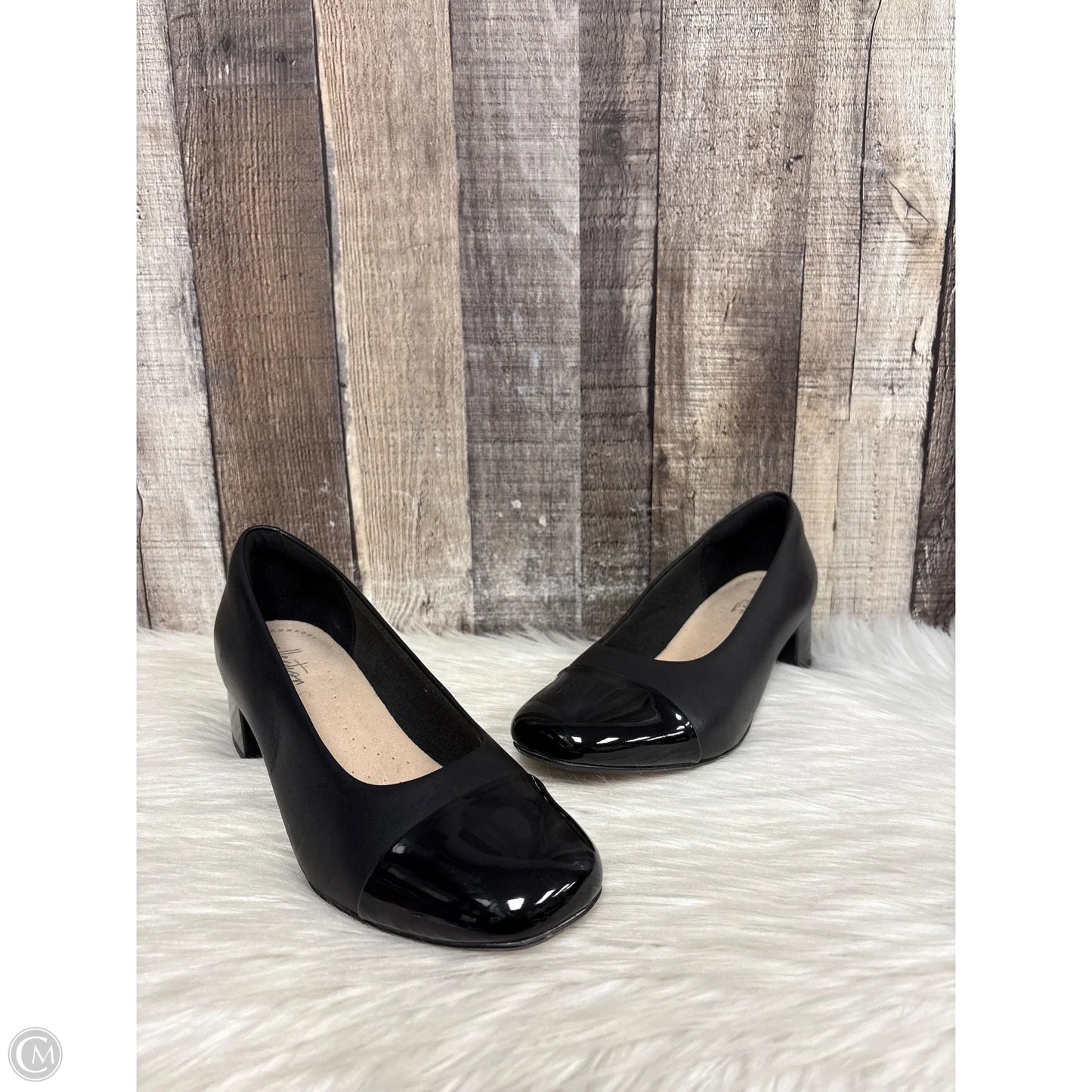 Shoes Heels Block By Clarks In Black, Size: 8