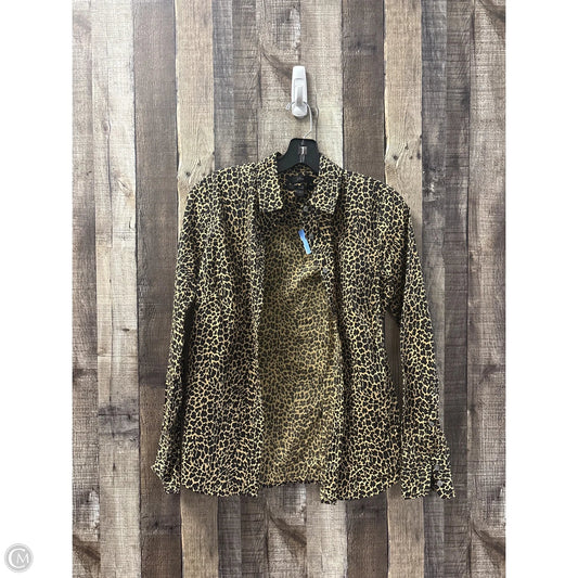 Top Long Sleeve By J. Crew In Animal Print, Size: 4